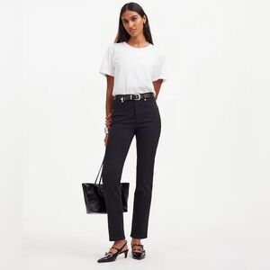 NWT Madewell Stovepipe jeans black size 27P